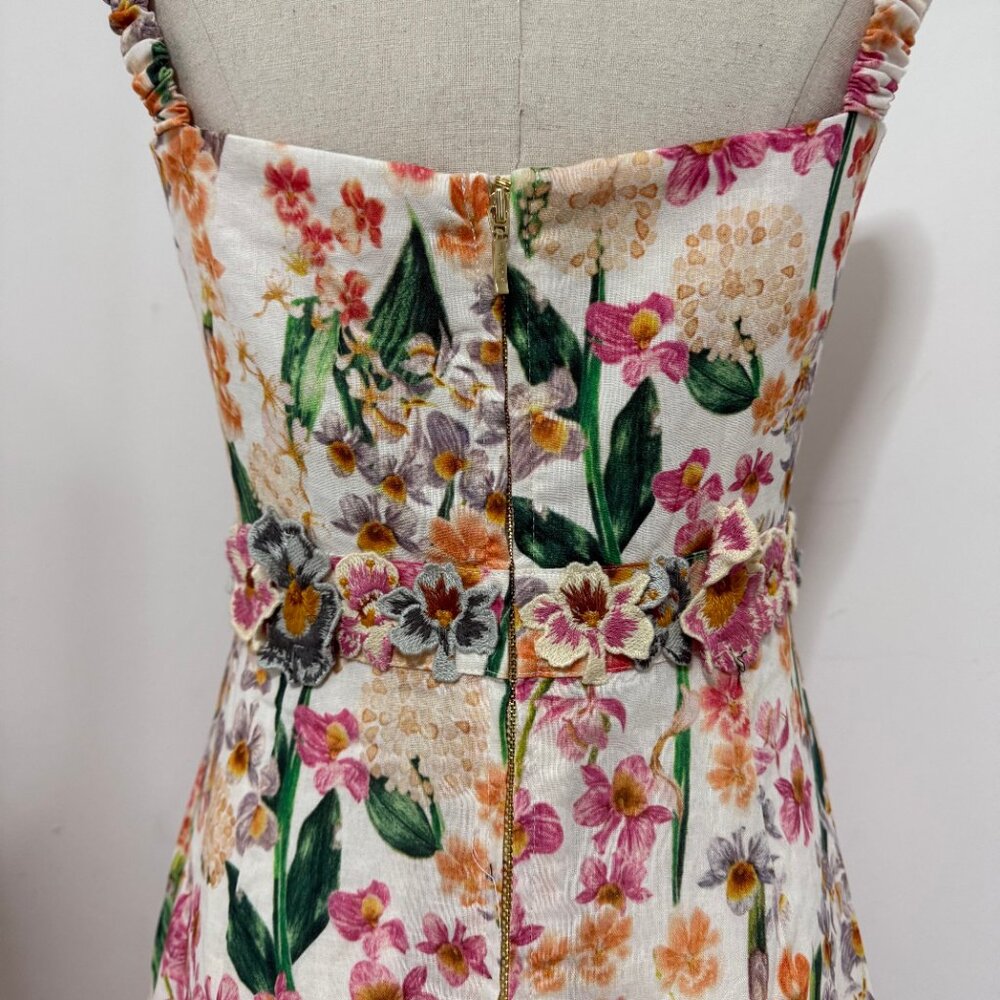 Agua By Agua Bendita lima jardiniera' floral-print linen maxi dress - Picture 5 of 11